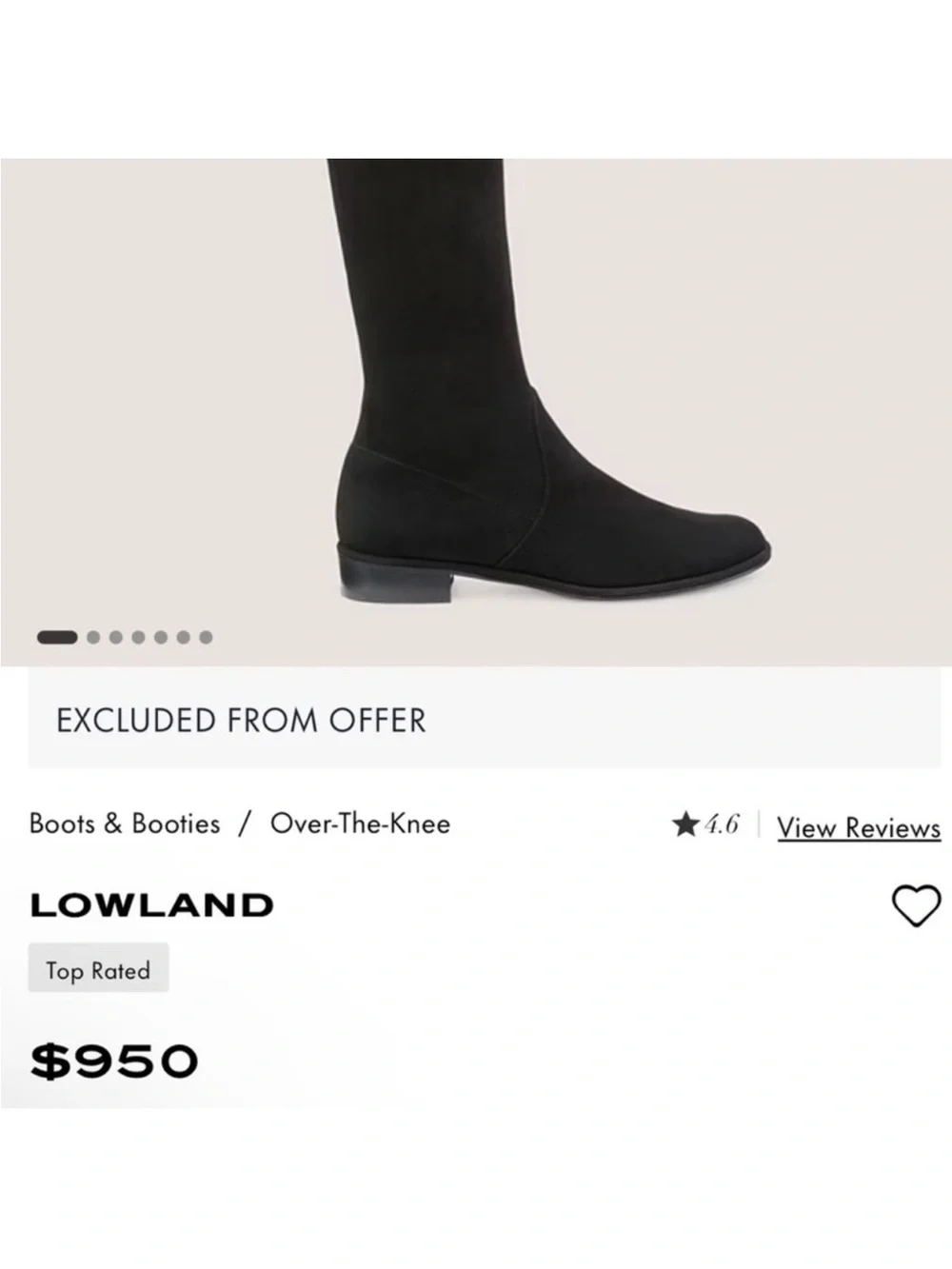 Stuart Weitzman Black Lowland Boots Size 7